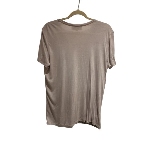 LOFT Women's Leopard Print Short Sleeve Scoop Neck T Shirt Size Large Artsy - Picture 4 of 9